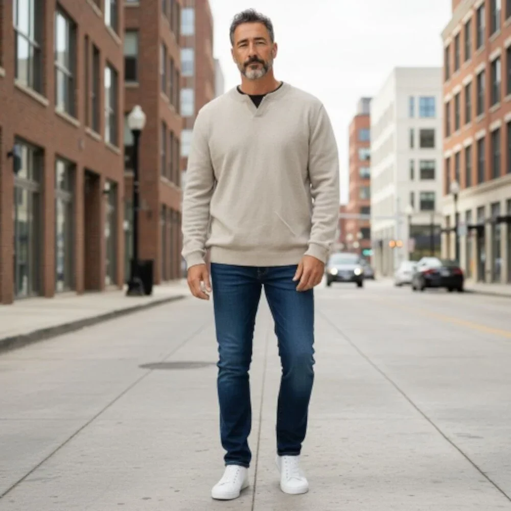 Tommy Bahama Sweater Cotton Soft Open V-Neck Pullover Mens Size XL Beige - Picture 3 of 8